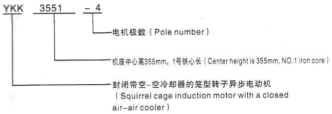 YKK系列(H355-1000)高压YR4005-4三相异步电机西安泰富西玛电机型号说明